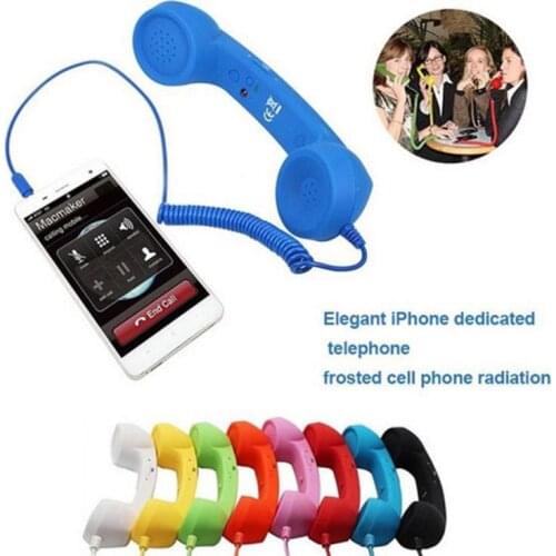 Mobile phone handset microphone headset retro phone style microphone speaker handle headset handset universal type