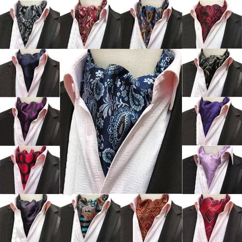 Men Floral Polka Dots Paisley Cravat Ascot Wedding Neckties New Fashion BWTHZ0306