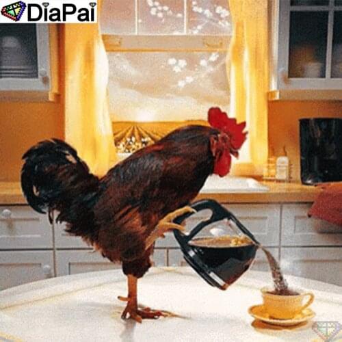 DiaPai Diamond Painting 5D DIY 100% Full Square/Round Drill "Animal chicken" Diamond Embroidery Cross Stitch 3D Decor A24786