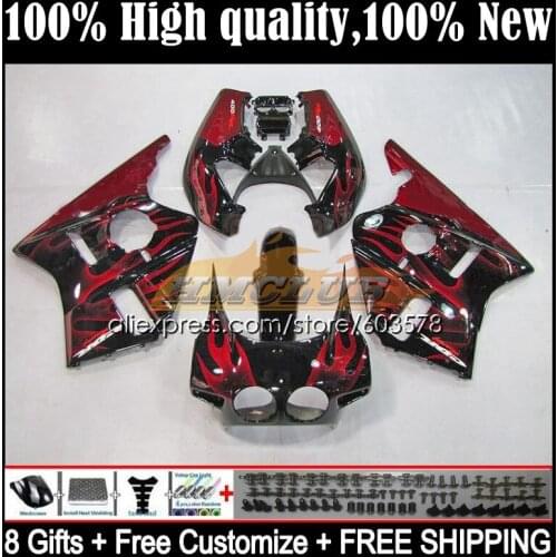 CBR400RR NC29 For HONDA CBR400 RR 94 95 96 97 98 99 33CL.30 CBR 400 RR 400RR 1994 1995 1996 1997 1998 1999 Fairing Red flame