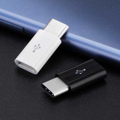 1PC Mini ABS Micro USB Female to Type-C Male OTG Function Adapter Phone Charge Data Transfer Converter Easy to Carry