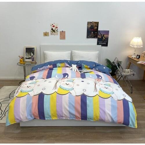 White clouds Duvet Cover yellow moon Single fashion comfortable lovely one piece soft blue sky Quilt Cover for Children kids