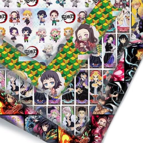 Half Yard Polyester Cotton Fabric Japanese Anime Print Fabric For Tissue Kids Home Textile DIY Crafts Supplier