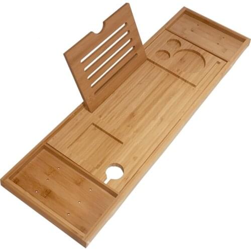 Bathtub frame telescopic non-slip European multi-function bath mobile phone shelf storage board brown export bathtub rack