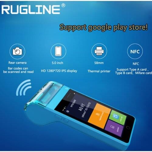 5 Inch Touch Screen Handheld 4G Smart Pos Receipt Printer with Bluetooth Wifi Thermal Mini Pos Printer