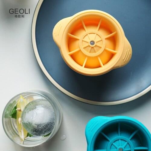 Silicone Sphere Ice Cube Mold Kitchen Stackable Slow Melting DIY Ice Ball Round Jelly Making Mould For Cocktail Whiskey Drink
