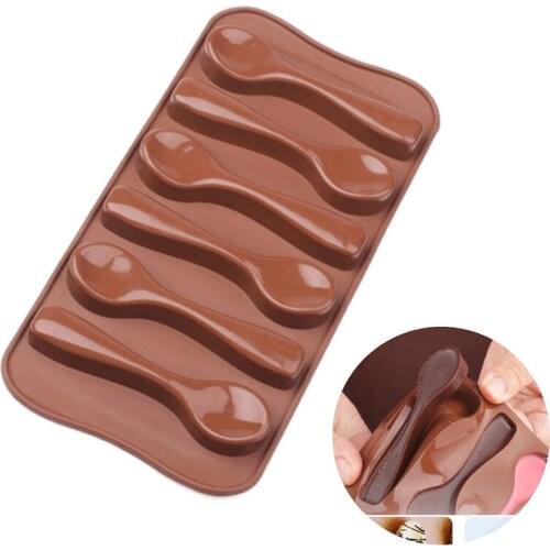 Silicone Chocolate Mold Spoon Shape Candy Fondant Baking Mold