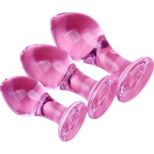 Glass Anal Plug G-spot Massager Dildo Butt Pleasure Expender Stimulator Adult Sex Toy for Women Men Sex Toys U1JD