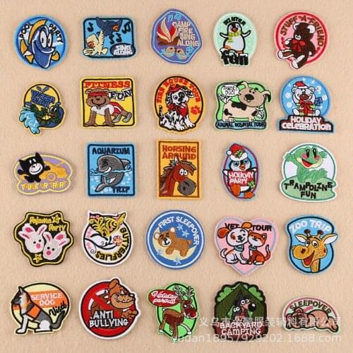 Super Cute Self Adhesive Animal Patches School Students Kindergarten Diy Sticky Badge for Clothes Bag Backpack