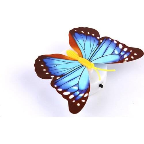 1pcs Luminous Colorful Changing Butterfly LED Lights Lamp Wall Sticker Creative Home Party Decor Wedding Party Children Gifts