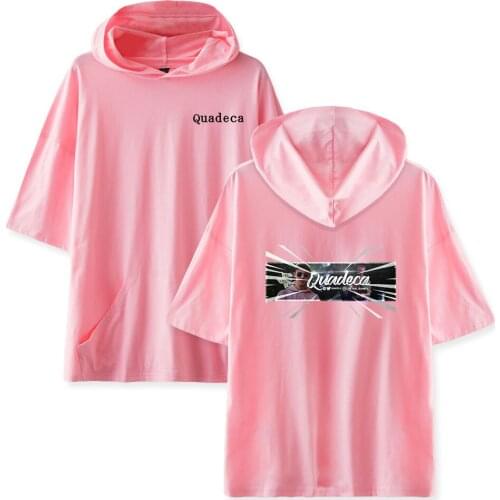 WAWNI Quadeca Short-Sleeved Hooded Sweatshirt Hip Hop Volleyball Harajuku Fashion Polyester Plus Cotton Hoodie Casual Tops