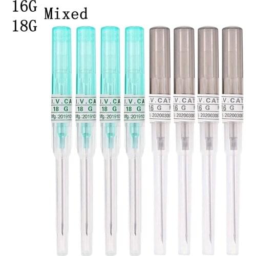 Tattoo Piercing Needles 14G 16G 18G 20G 22G Catheter Piercing Needles Surgical Steel Needles Sterilized Body Tattoo Needles