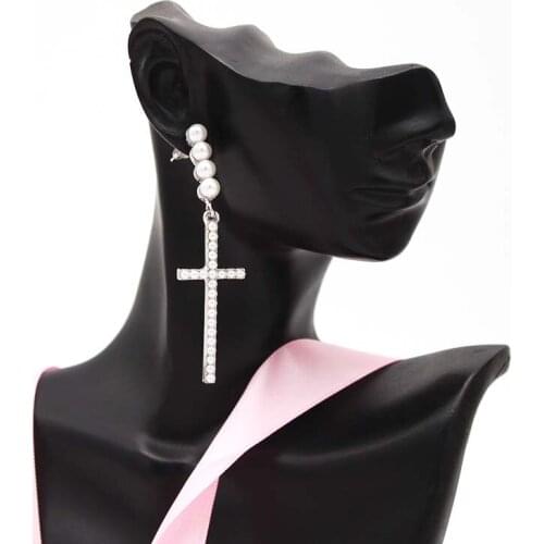 TOTABC Fashion And Elegance Create Large Simulation Pearl Long Earrings Pendant Party Bride Earring Gift