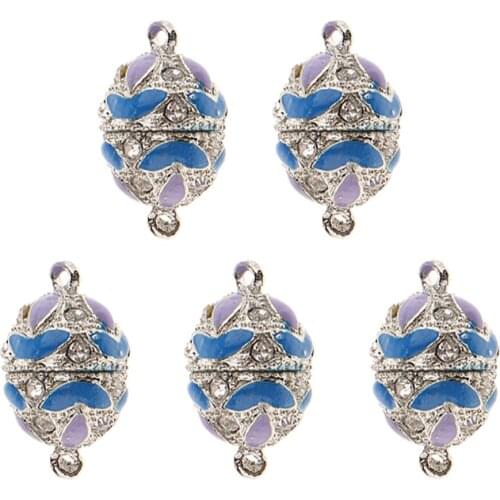 Unique Enamel Bling Rhinestone Copper Magnetic Clasps for Bracelet Jewelry