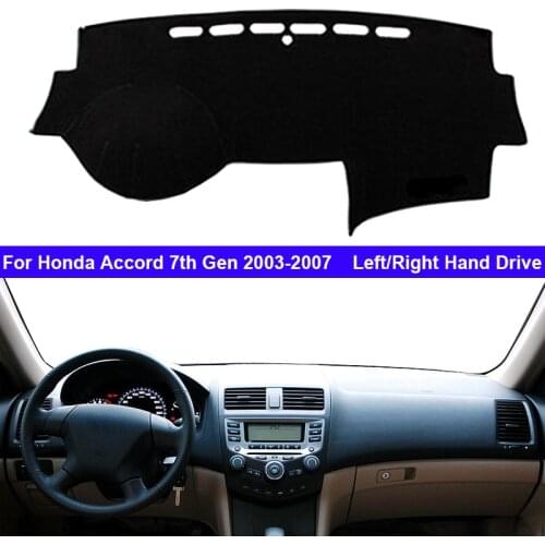 Car Inner Dashboard Cover For Honda Accord 7th Gen 2003 - 2007 Auto Dash Mat Carpet Sun shade Dashmat Rug Cushion 2006 2005 2004