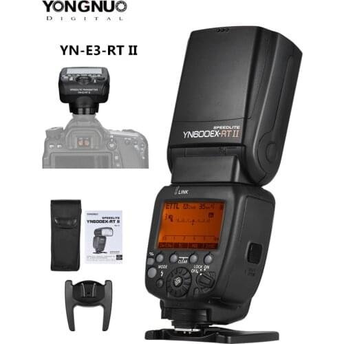 YONGNUO YN600EX-RT II Auto TTL HSS Flash Speedlite + YN-E3-RT II Controller Trigger for Canon 5D3 5D2 7D Mark II 6D 70D 60D etc