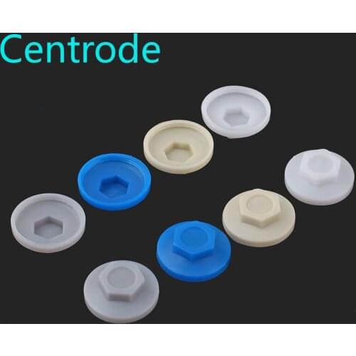 5.2mm outer hexagonal drilling screw waterproof cap color steel tile screw cap self-drilling self-tapping nut plastic cap 20Pcs