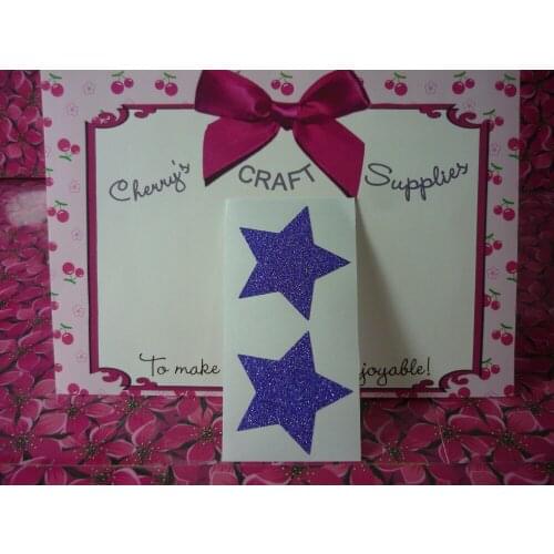 5cm Royal Blue Glitter Star Stickers