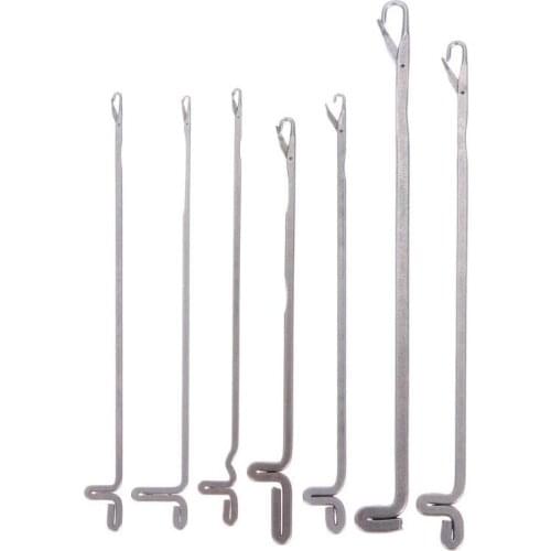 7 Pcs/set Latch Sewing Needles Sealing Crochet Hook DIY Weave Knitting Tools Dreadlock Interlocking Lock Hair Micro Braid Needle