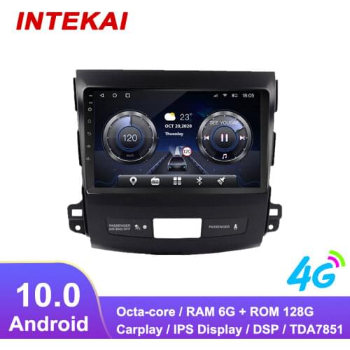 9" Android 10.0 Car Radio GPS Navigation autoradio multimedia player for Mitsubishi Outlander Peugeot 4007 head unit stereo