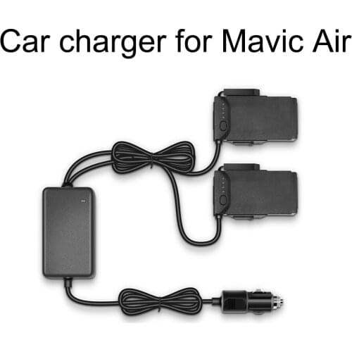 1 to 2 Car Charger For DJI Mavic Air Drone Battery with 2 Battery Charging Ports Fast Charging Travel Transport Outdoor Charger