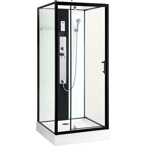90*90*215cm Household Bathroom Shower Room Tempered Glass Shower Cabins Square Integrated Shower Room Shower Enclosures 220V