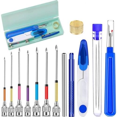 Imzay Embroidery Punch Needles Punch Needle Supplies Embroidery Stitching Punch Needle Poking Cross Stitch Seam Ripper Scissors