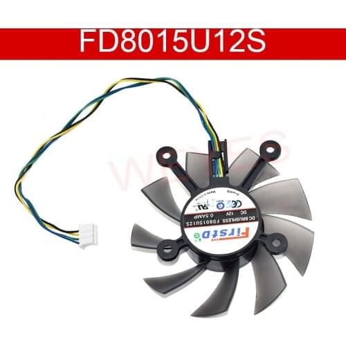 5 PCS FD8015U12S DC12V 0.5A 4PIN Cooler Fan 75MM For ASUS GTX 560 GTX550Ti HD7850 Graphics Video Card Cooling Fans Refurbished
