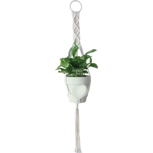 Macrame Plant Pot Hanger Cotton Woven Hanging Basket Flowerpot Lift Rope Decor