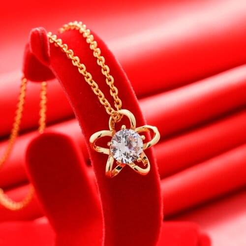 Gligli Small Necklaces For Women/Girl Gold Color Pendant Thin Chain Jewelry Ladies Festival Gift