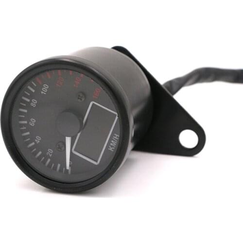 Motorcycle Black LCD Speedometer Odometer Fuel Meter Multifunction Gauge Touring For Honda Yamaha Kawasaki Suzuki Chopper