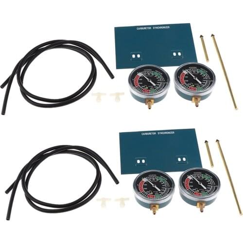 2 Set Motorcycle Carb Vacuum Gauge 4 Carburetor Synchronizer Sync Tool Kits Synchronization Balancer Gauge Kit Universal