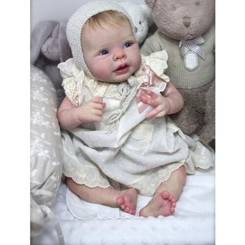 Reborn Doll Kits for 22inches Baby Soft Vinyl Reborn Baby Dolls Accessories Unpainted Blank Doll Kit DIY Toy Drop Shipping