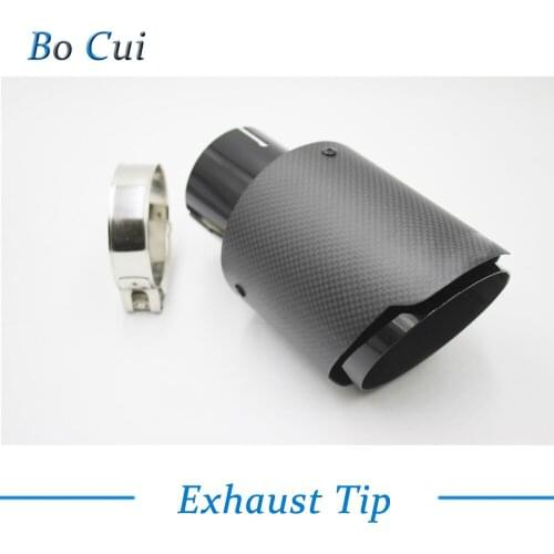 Various Sizes Carbon Fibre Exhaust Tip + Black Paint exhaust muffler tip for any car