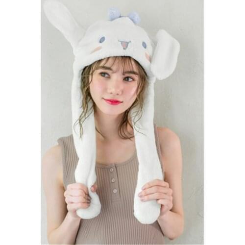 NEW Kawaii Bunny hat Moving Ears Up Plush hat keep warm hat plushies toy Head ornament