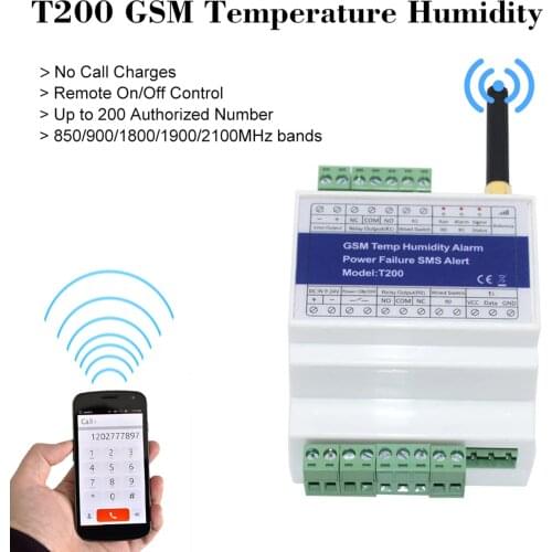 2020 New emperature alarm GSM SMS Remote Control Temperature Status Monitor Alarm