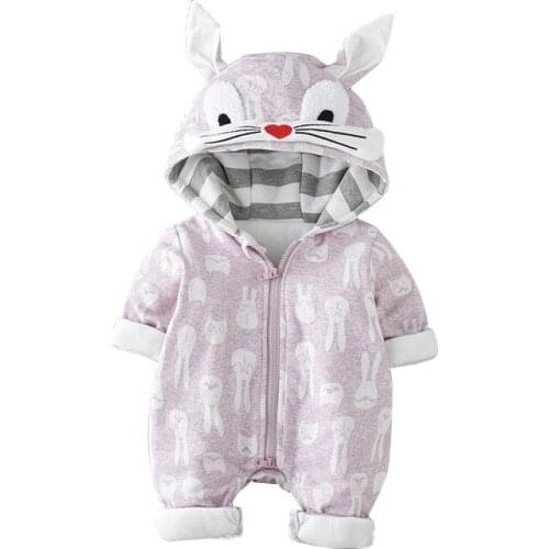 Autumn and Winter Plus Velvet Baby Children Crawling Cotton Baby Clothes Baby Rompers