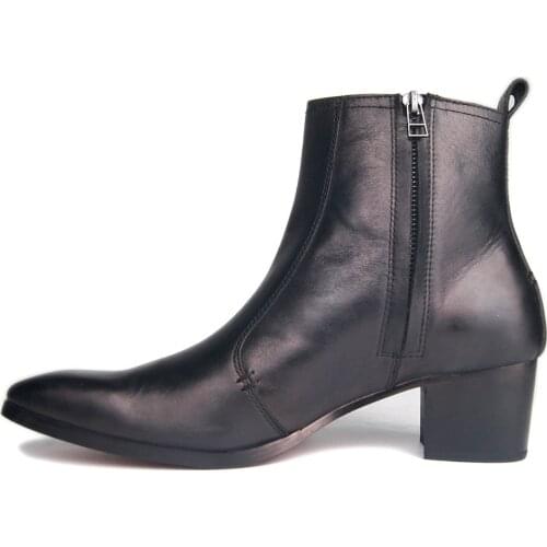 OTTO New Hot Sales Chelsea Boots Genuine Cow Leather Suede Men Boots high top Zipper Fashion British style mens Winter Boot