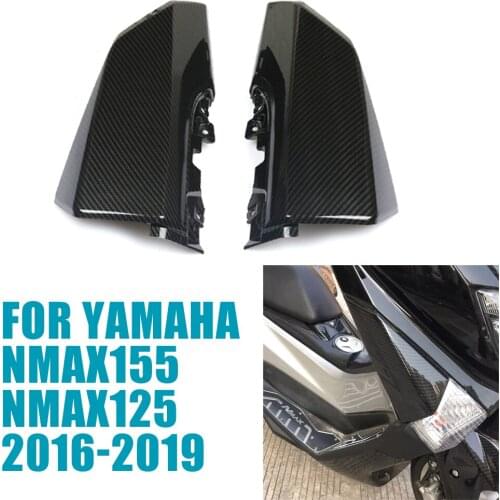 Motorcycle small side cover plastic baffle decorative cover carbon fiber pattern for Yamaha nmax155 nmax 155 2016 - 2019