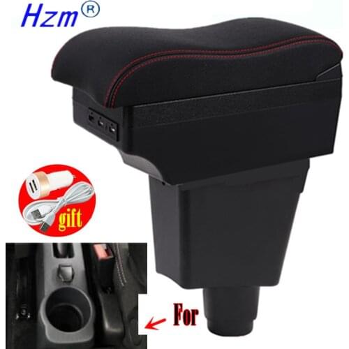 For Renault Logan Armrest Box For Renault Logan 2 Armrest In Car Central Storage Container with USB LED light