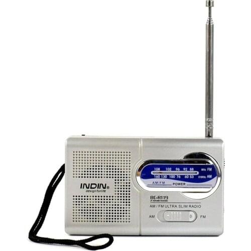 Portable Radio AM FM Receiver Telescopic Antenna Receiver Mini Pocket Built In Speaker Mini MP3 Music Kitchen Outdoor Player