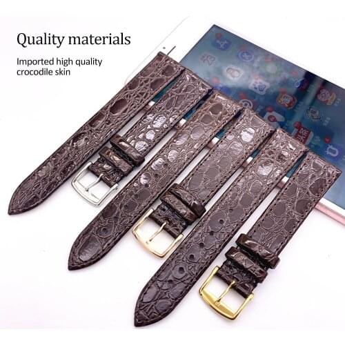 13mm 18mm 20mm Black brown Ladies Design Durable Genuine Leather Bracelet small watch Strap Women Men Watch Band