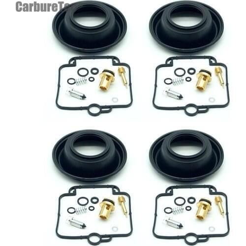 For Suzuki Bandit 1200 GSF1200 GSF 1997 - 2000 Carburetor Repair Kit Rebuild Chamber Seal Float Vavle Vacuum Diaphragm 4 Sets