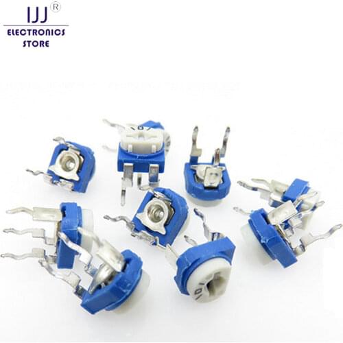 20PCS Variable Resistor 100R 200R 500R 1K 2K 2.2K 3K 5K 10K 20K 50K 100K 500K 1M Ohm RM-065 RM065 Trimpot Trimmer Potentiometer