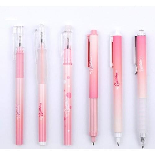 36 pcs/lot Kawaii Sunshine Gel Pen Cute 0.5 mm black ink Signature Pen School Office writing Supplies Promotional Gift