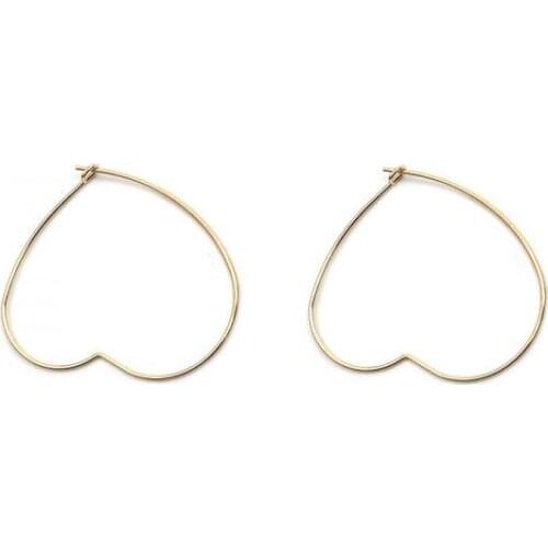 Ey245 2018 hot sale Simple personality temperament alloy geometric hollow Heart-shaped earrings Female charm jewelry