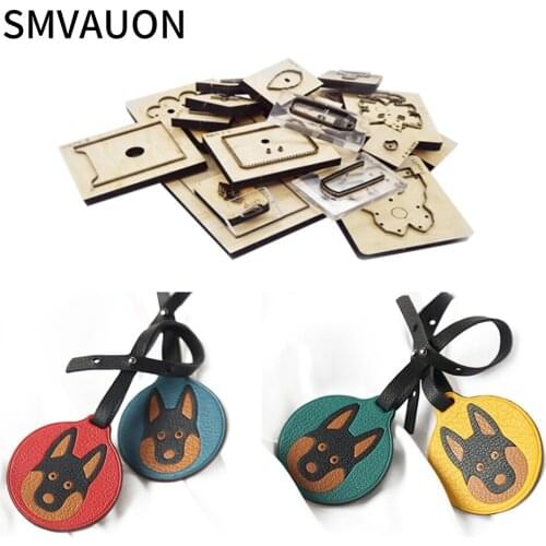 SMVAUON Fun Pendant Cutting Dies Leather Knife Cut Die Customized Key Ring Making Decor Supplies Dies Template