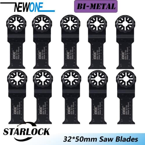 NEWONE Starlock 32*50mm Lengthened Bimetal Saw Blades Fit Multifunction Oscillating Tools For Wood/Metal Cutting Rust Removal