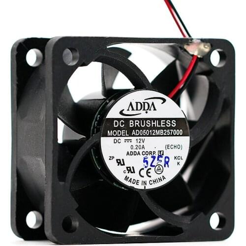 Brand NEW FOR ADDA AD05012MB257000 12V 5CM high air volume 5025 0.20A Dual ball bearing cooling fan