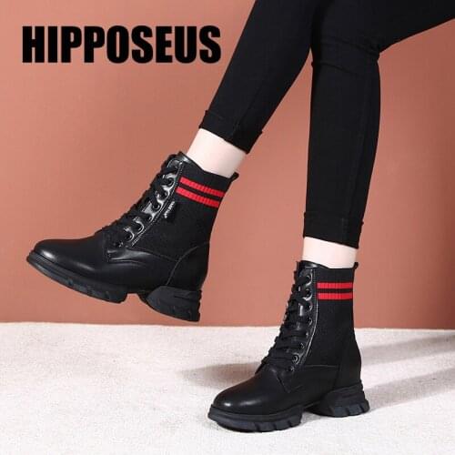 Hipposeus Women Sneakers Casual Shoes Girls Sport Shoes Ladies Modern Jazz Soft sole High top Boots Square Dance shoes Wholesale